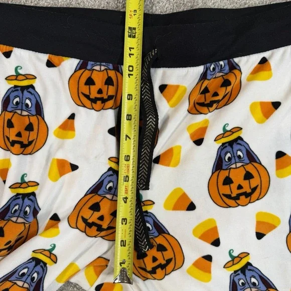 Disney Eeyore Pumpkin Candy Corn Halloween Sleepwear Jogger Pants XL Cozy‎ - Picture 4 of 6